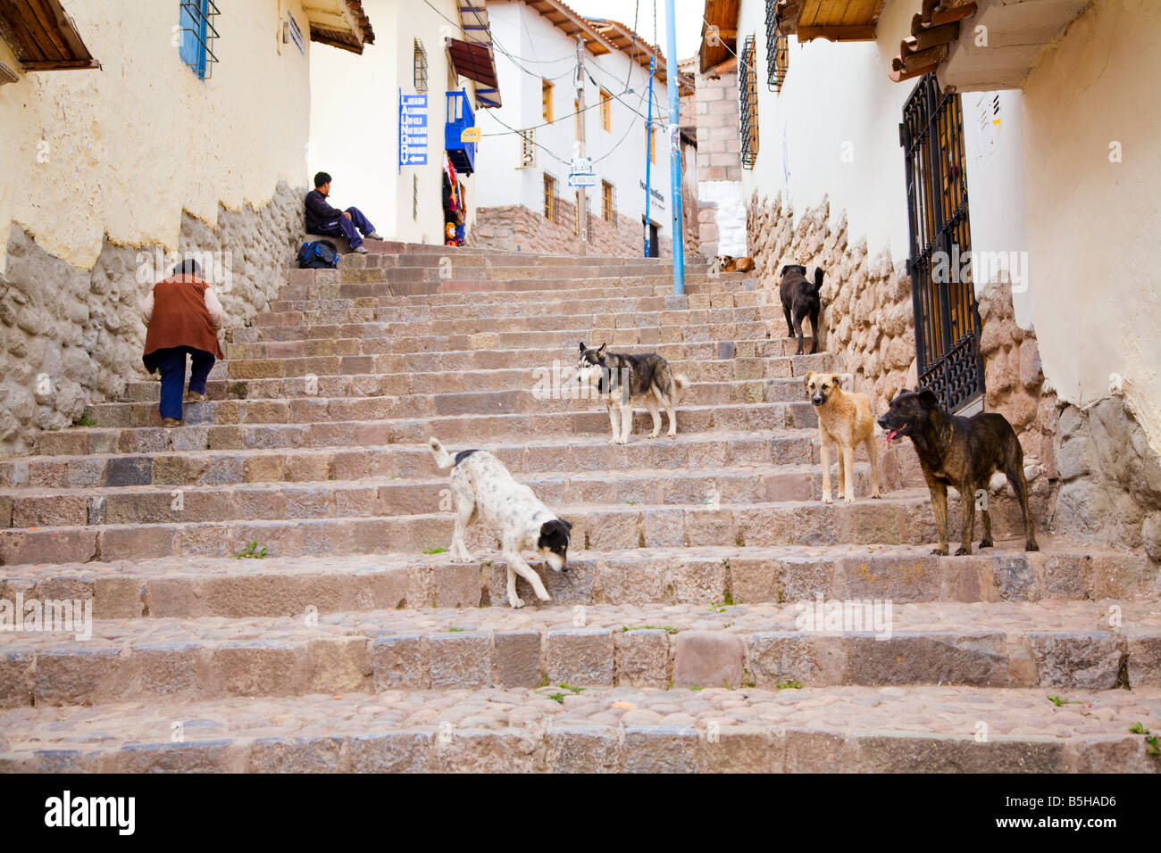 Street scene in Cusco Stock Photo