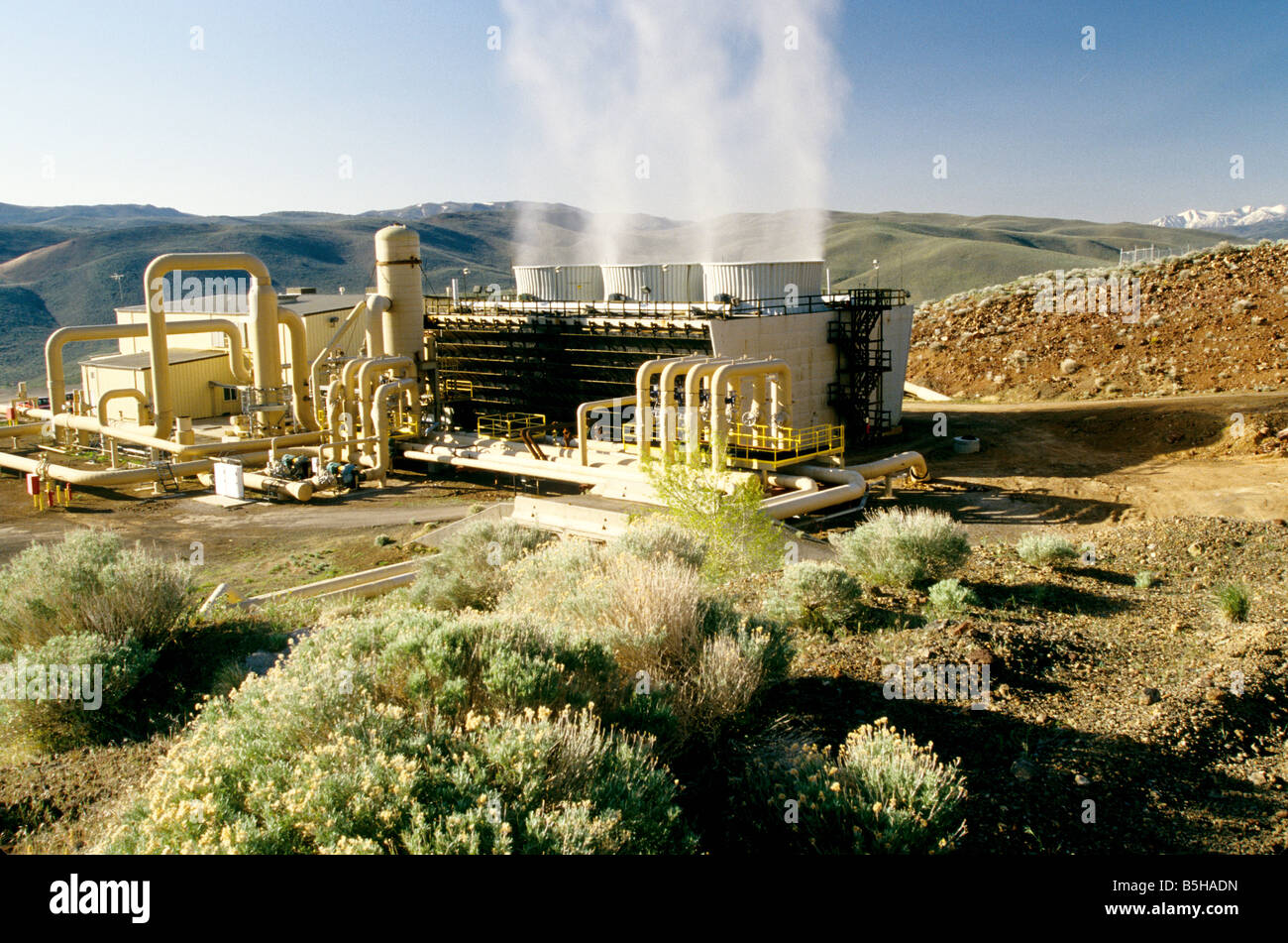Geothermal Power Plant. Stock Photo