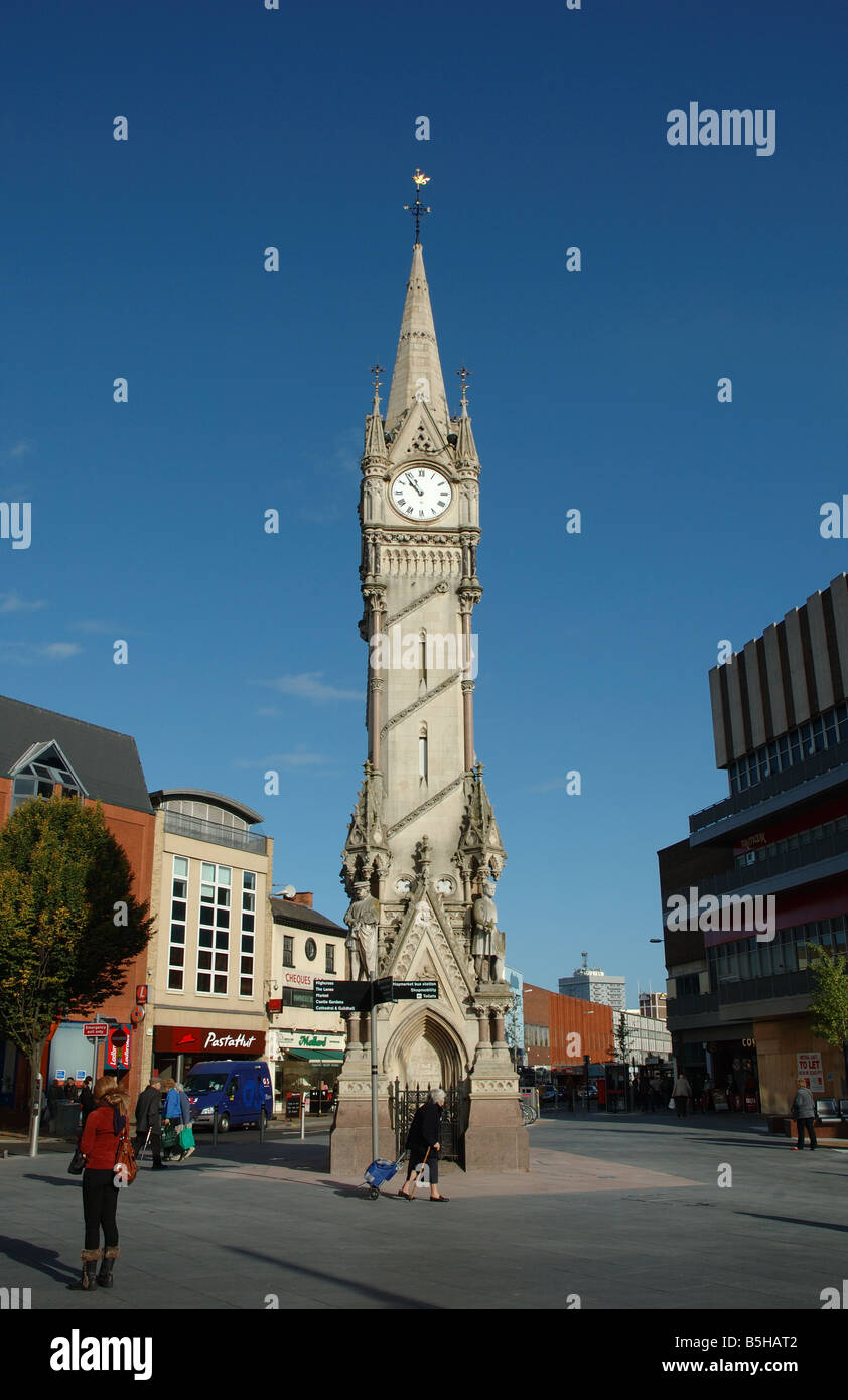 clock tower, Leicester, England, UK Stock Photo