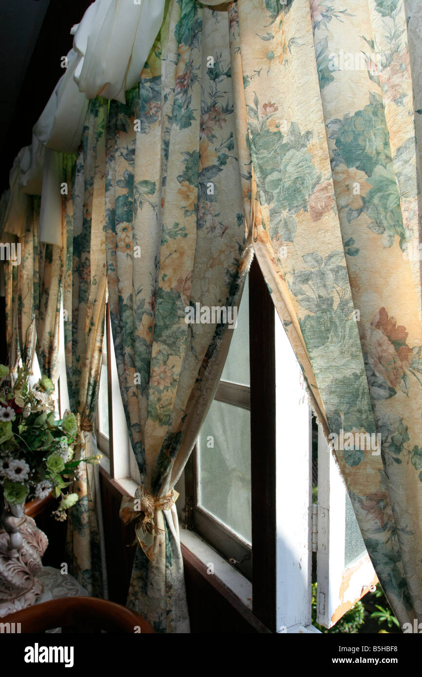 Interior decoration in a traditional Malay house in Malaysia Stock