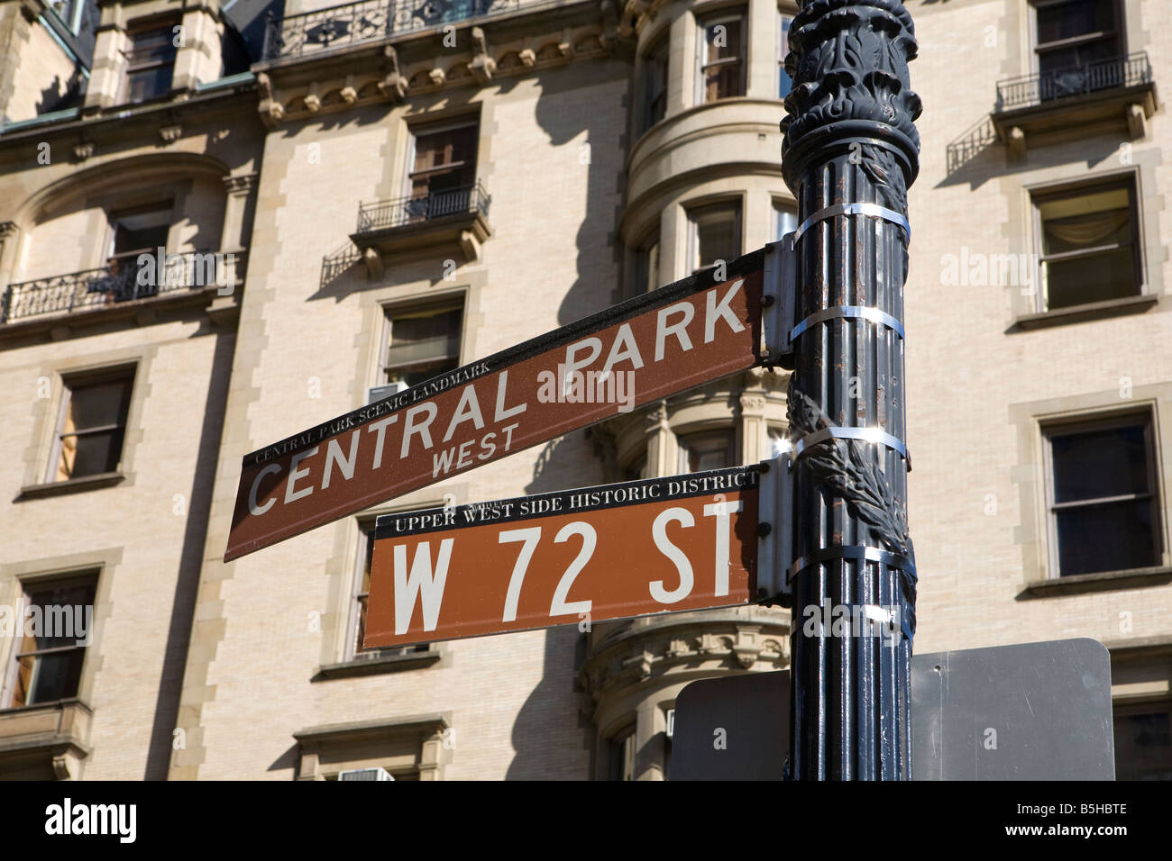 The Dakota building home to the late John Lennon on Central Park West, New York City USA Stock Photo