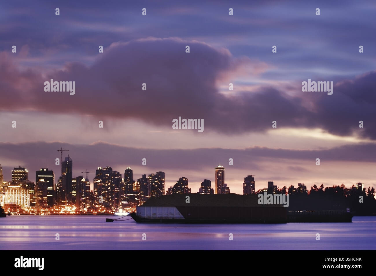 sunset on downtown Vancouver Stock Photo - Alamy