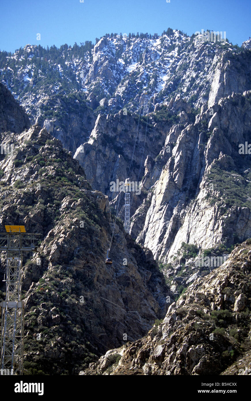 usa california palm springs view of the aerial tramway Stock Photo