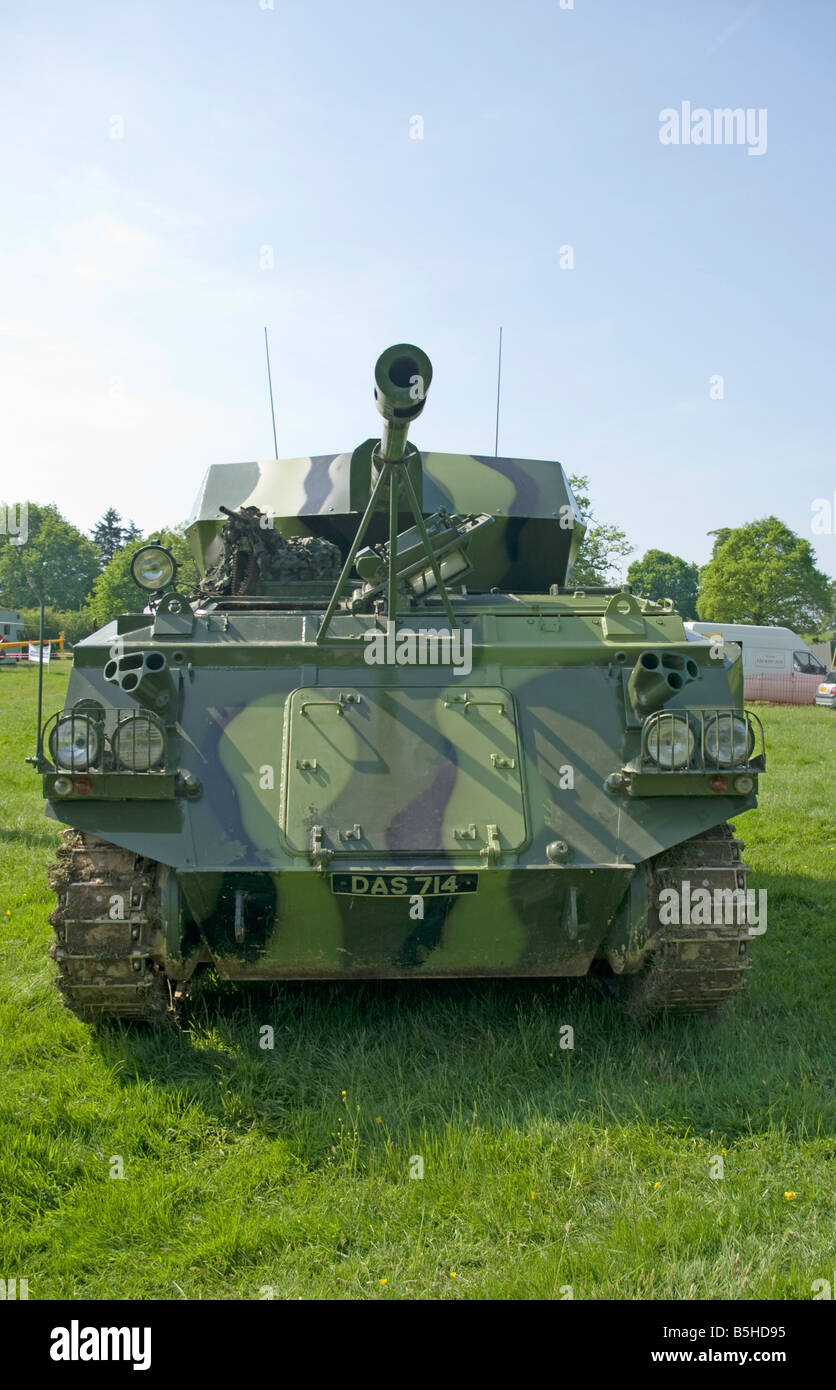 Front View Of British Army Armoured  Battle Tank Vehicle UK Stock Photo