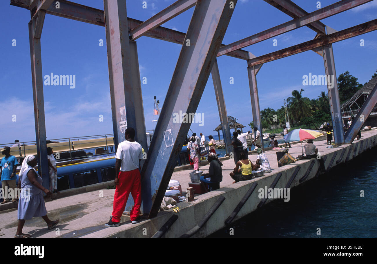 The small port of Carries off the coast of Haiti for boats to La