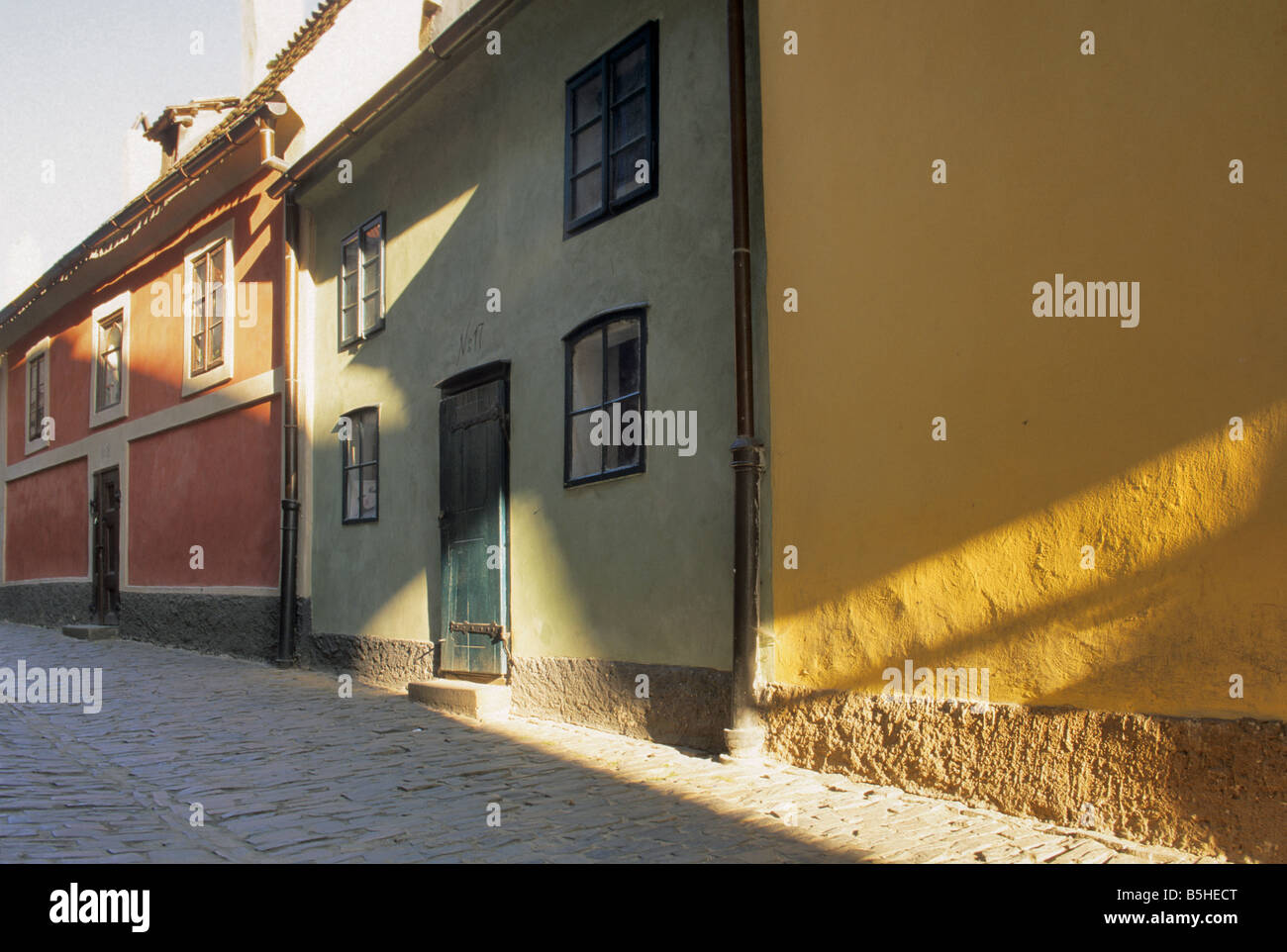 Golden Lane at Hrad Castle Hill in Prague Czech Republic Stock Photo