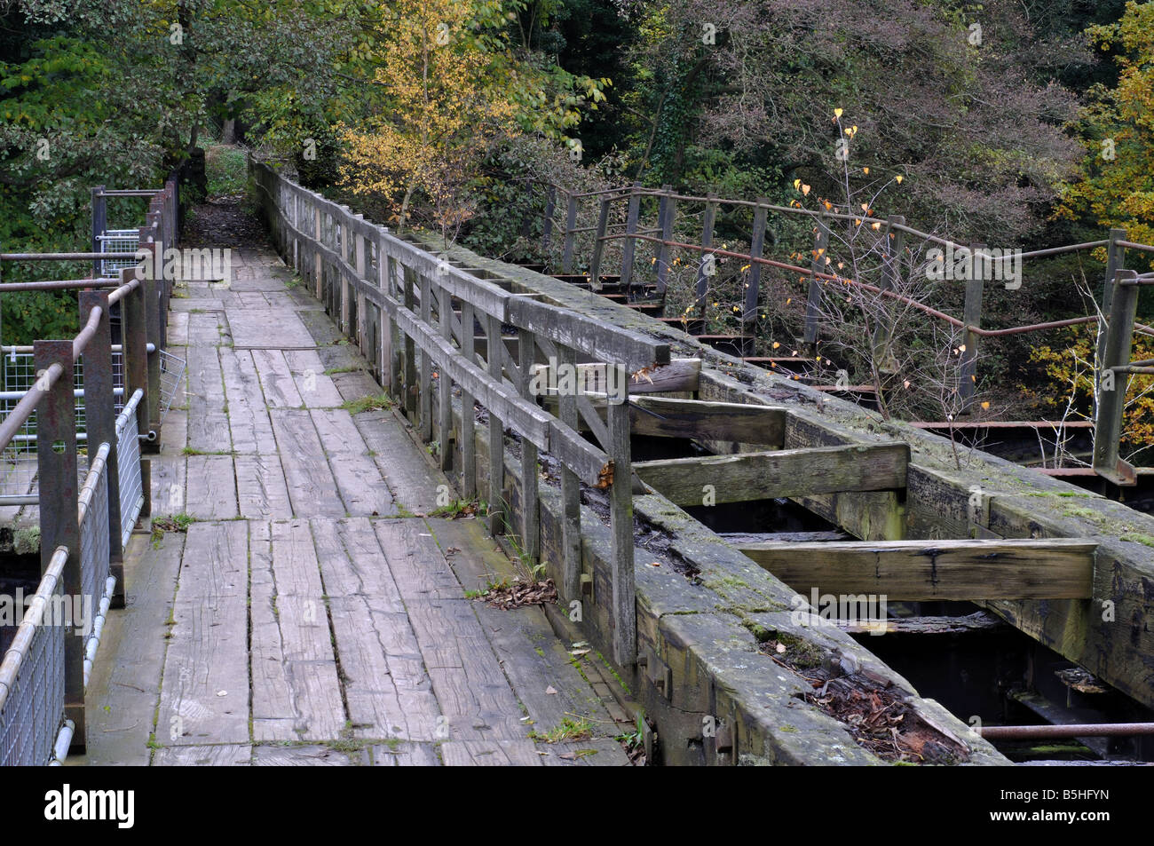 Black Bridge over the River Wye at Welsh Bicknor, Herefordshire, England, UK Stock Photo
