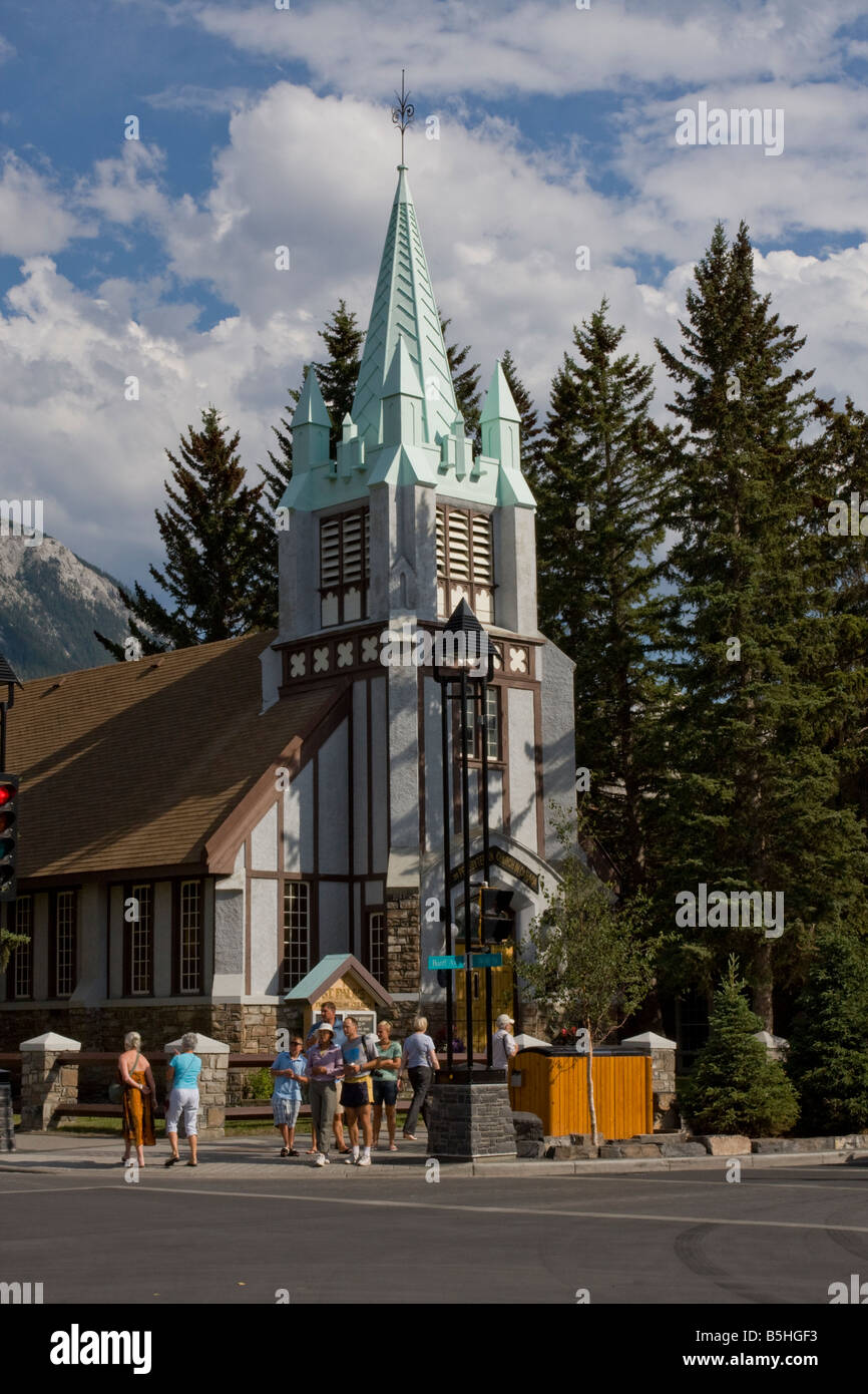 St Paul's Presbyterian 'English' Church, Banff, Alberta, Canada Stock Photo