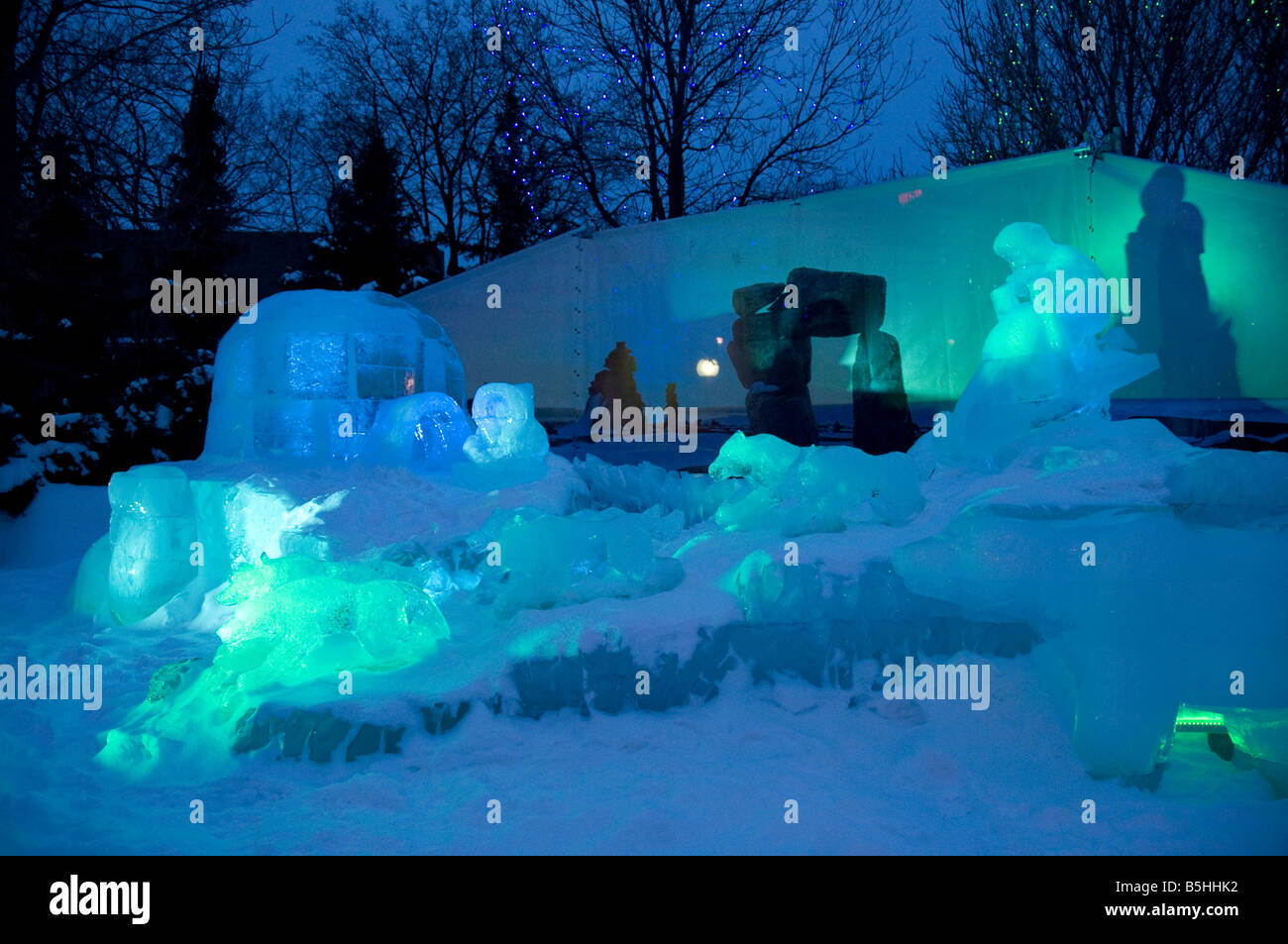 Ice sculptures at the Winterlude festival Ottawa Ontario Stock Photo ...