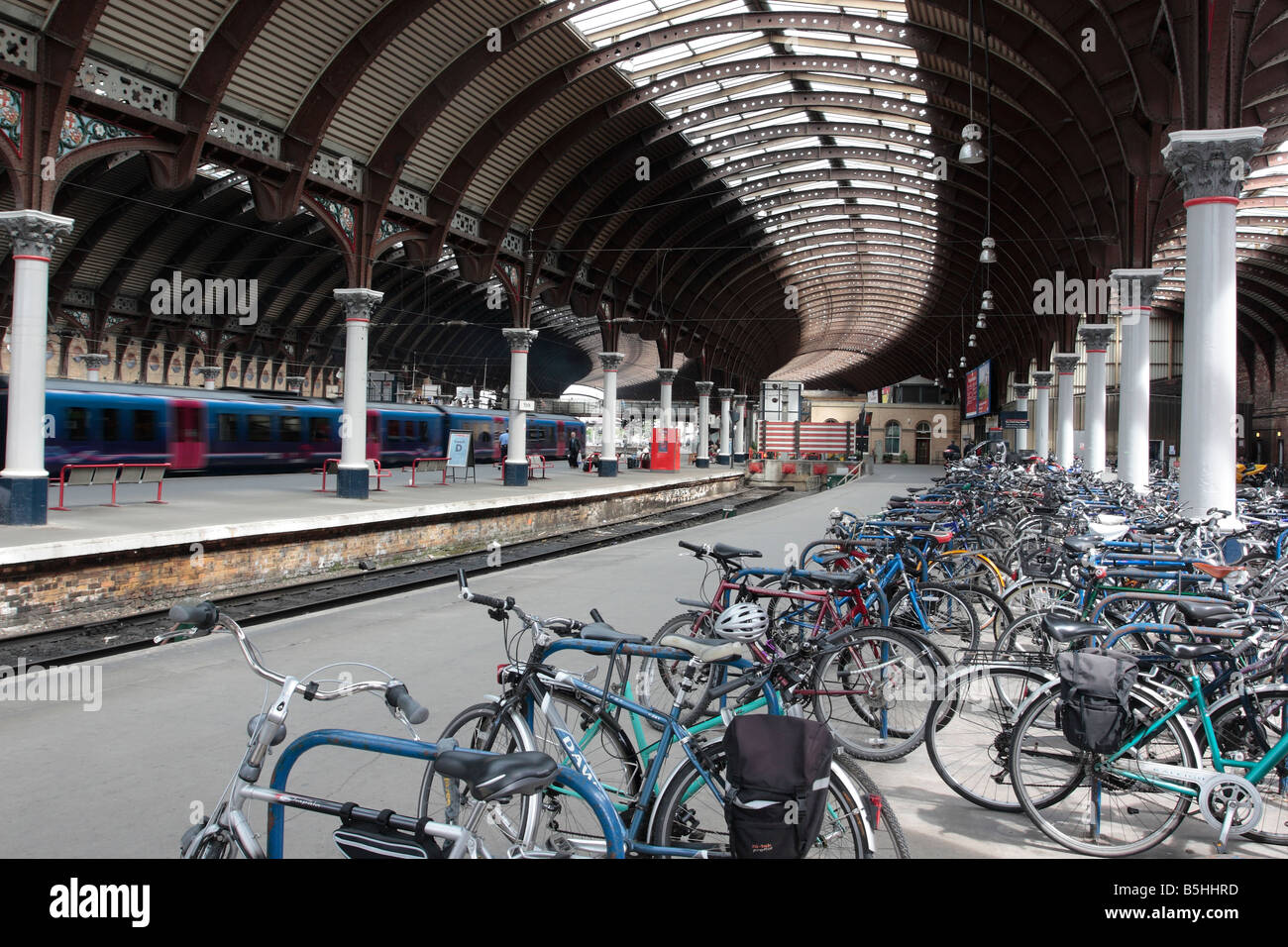 Bicycle racks at York railway station Stock Photo Alamy