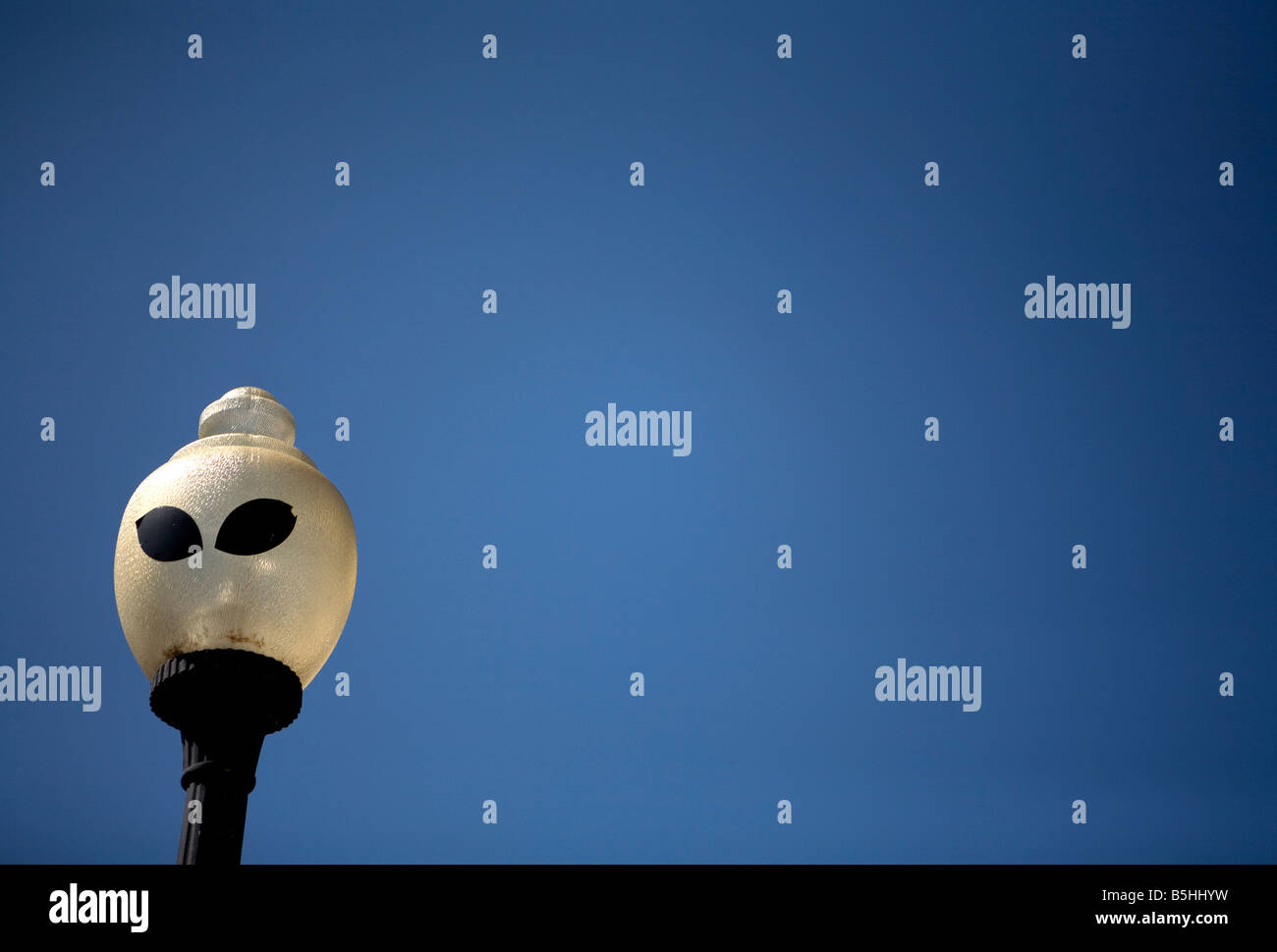 A street lamp in Roswell, New Mexico. Stock Photo