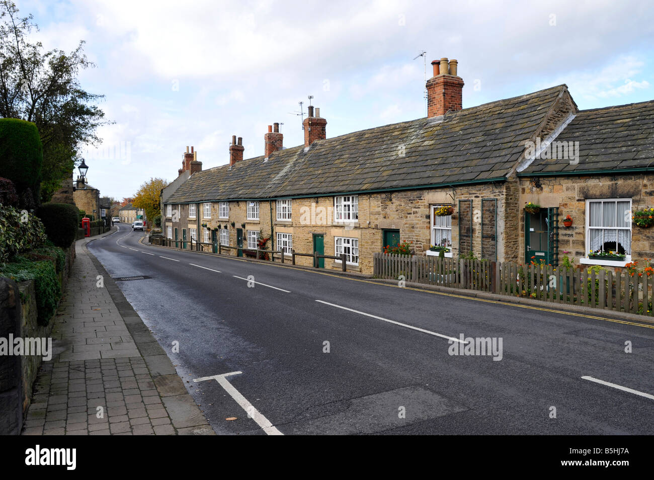 Cottages at Wentworth Yorkshire UK Stock Photo Alamy