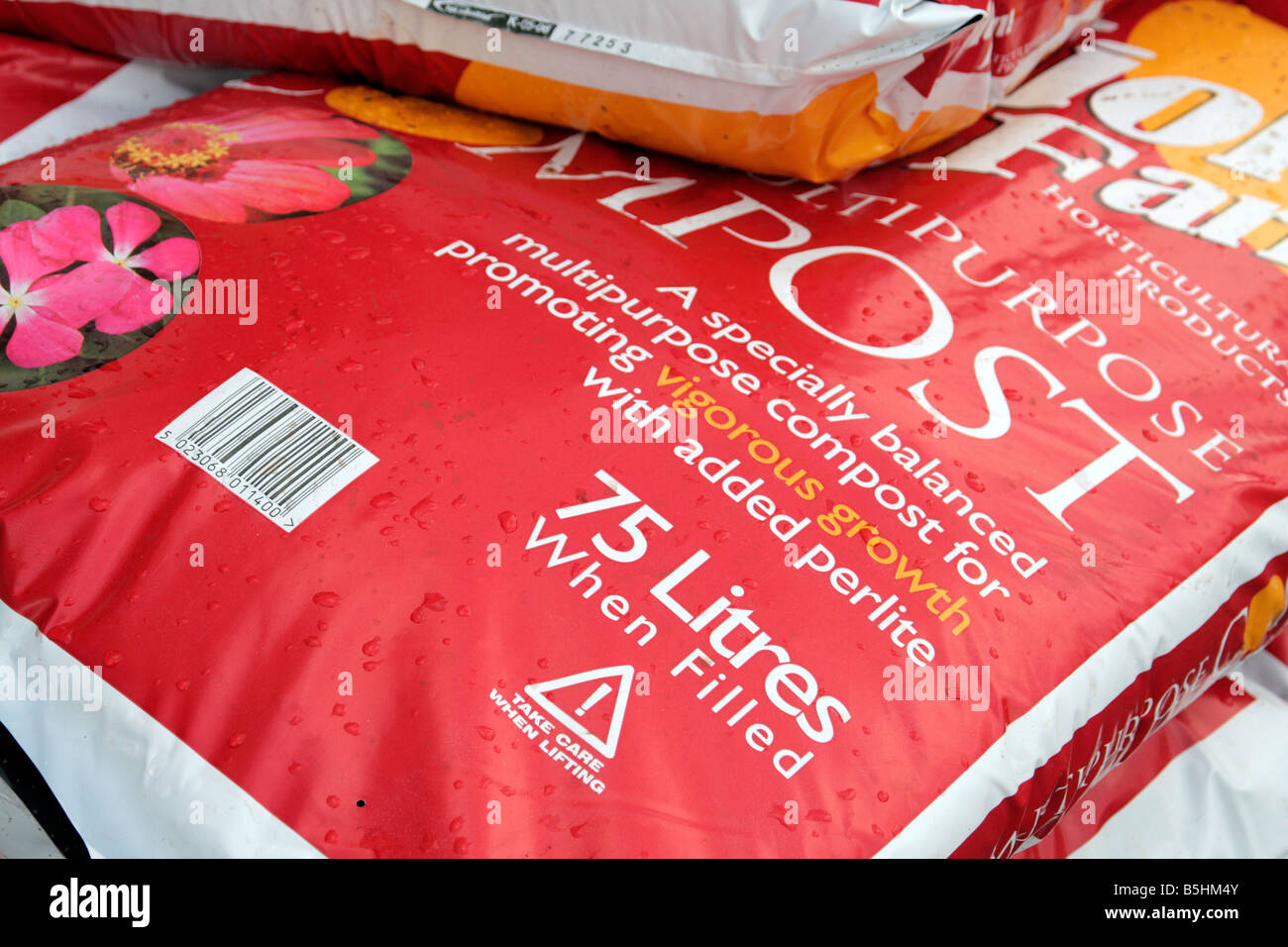 COMPOST BAGS FOR SALE IN GARDEN CENTRE Stock Photo Alamy