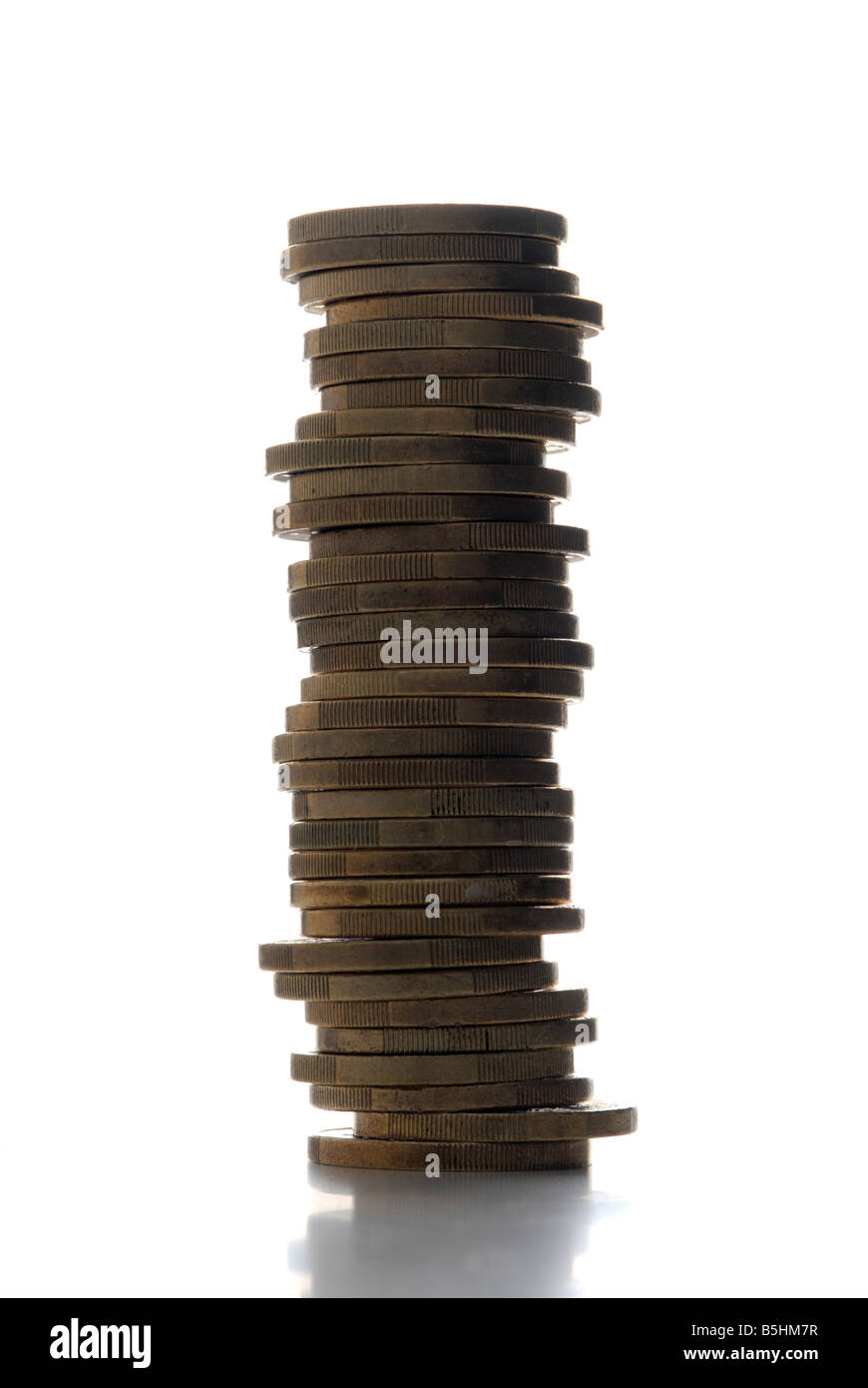 pack of coins Stock Photo