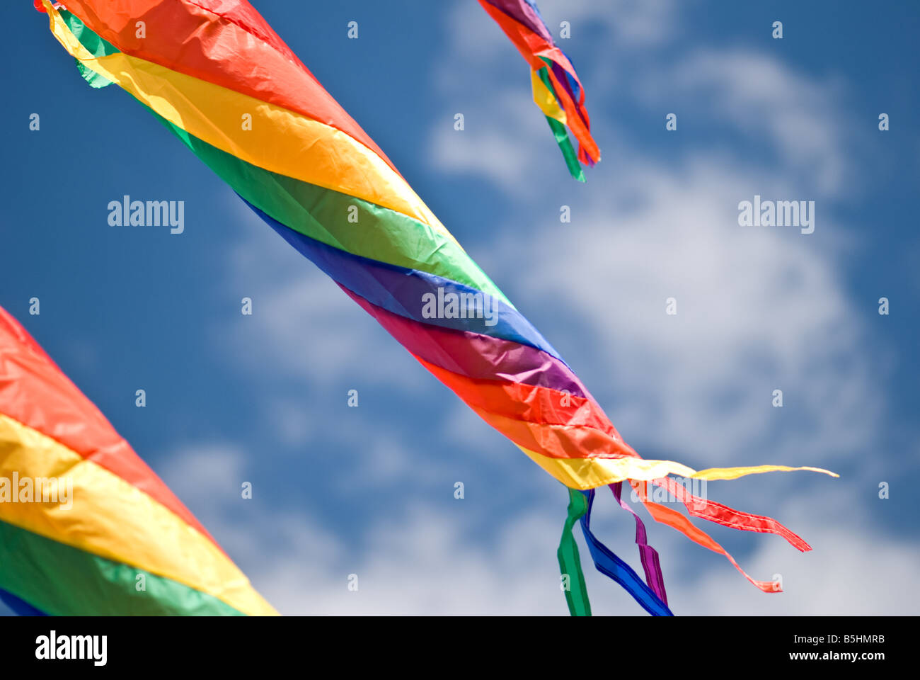Kites blowing in the wind Stock Photo Alamy