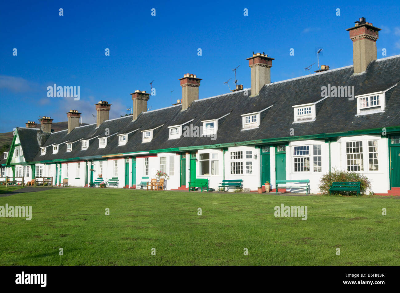Hamilton Terrace, Lamlash, Isle of Arran, North Lanarkshire, Scotland, UK. Stock Photo
