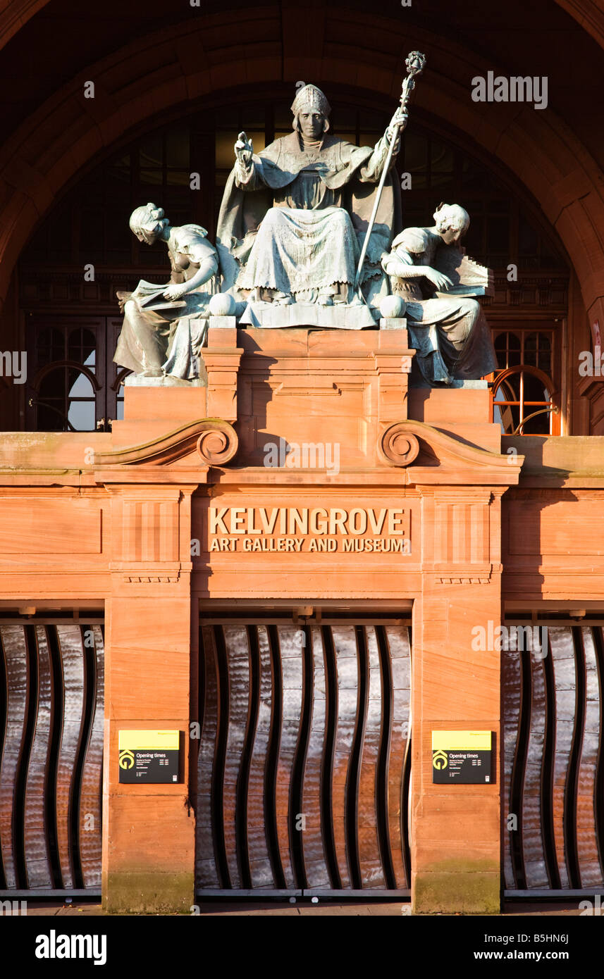 Statue of Saint Mungo the patron saint of Glasgow by Frampton at