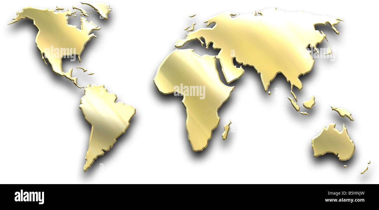 a map of the world isolated on white Stock Photo - Alamy