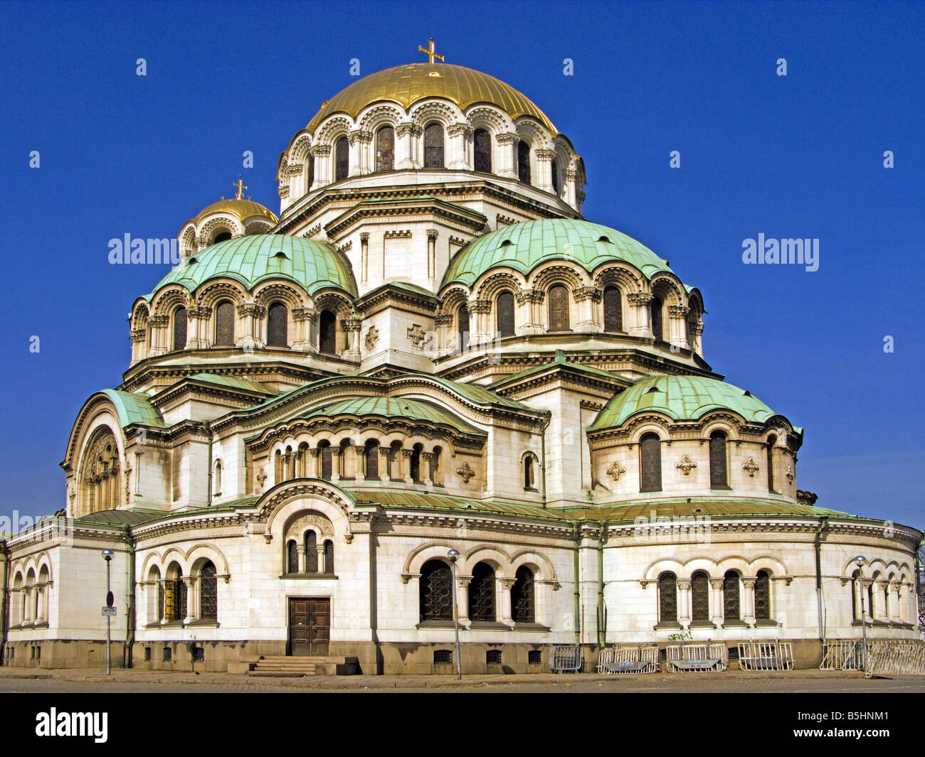 The Alexander Nevsky Memorial Cathedral Church in Sofia the capital of Bulgaria. Stock Photo