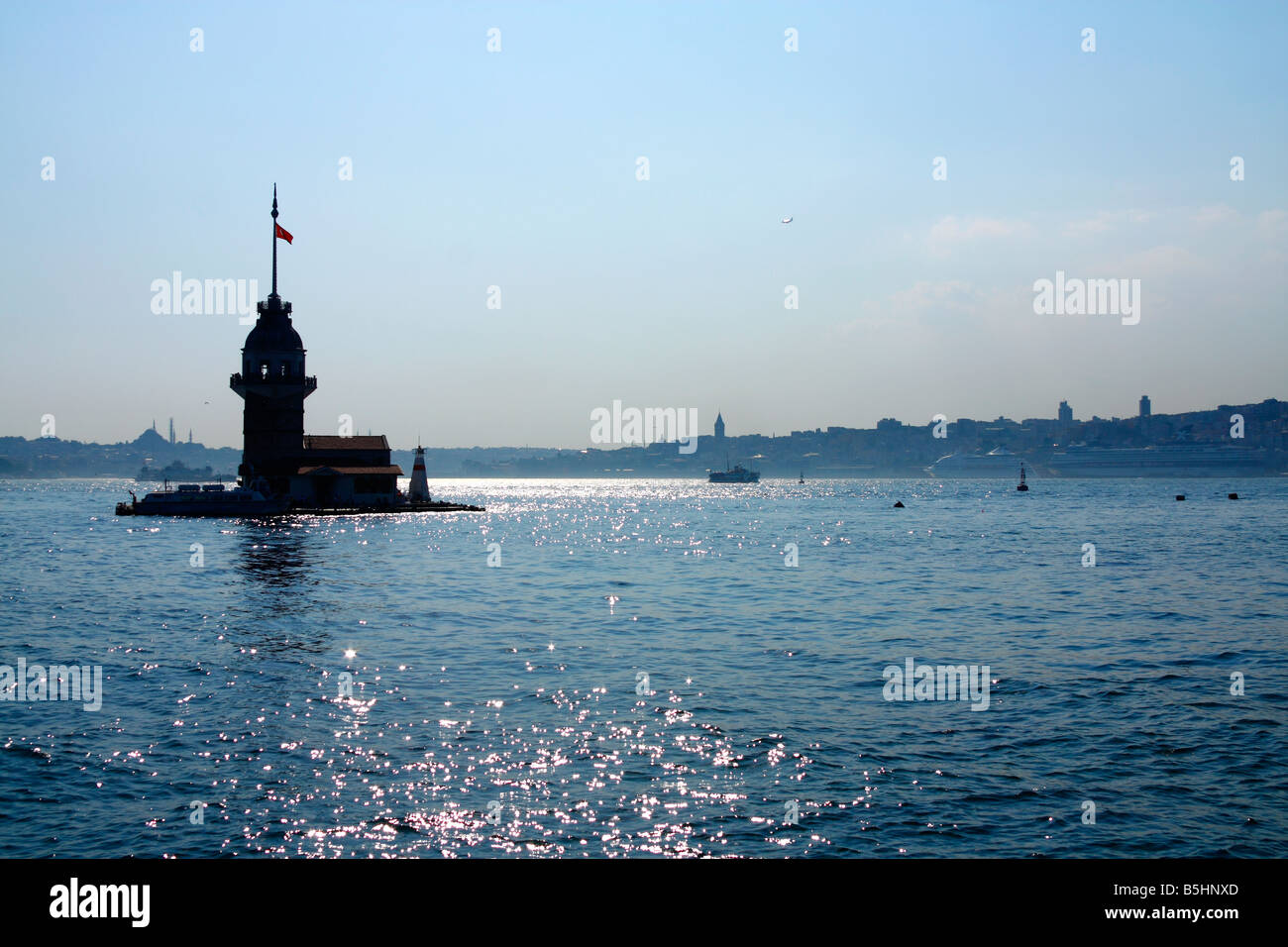 Maiden's Tower - Leander's Tower (Kız Kulesi) Islet, Istanbul, Turkey, July, 2008 Stock Photo