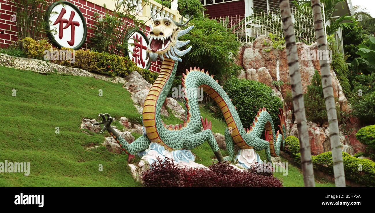 Dragon Serpent Chinese Temple Cebu City Philippines Stock Photo