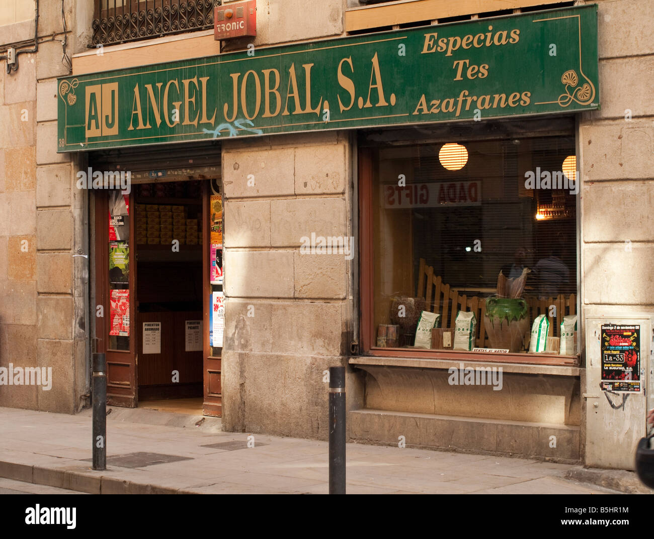 Tea and spices shop in Barcelona.Spain Stock Photo - Alamy