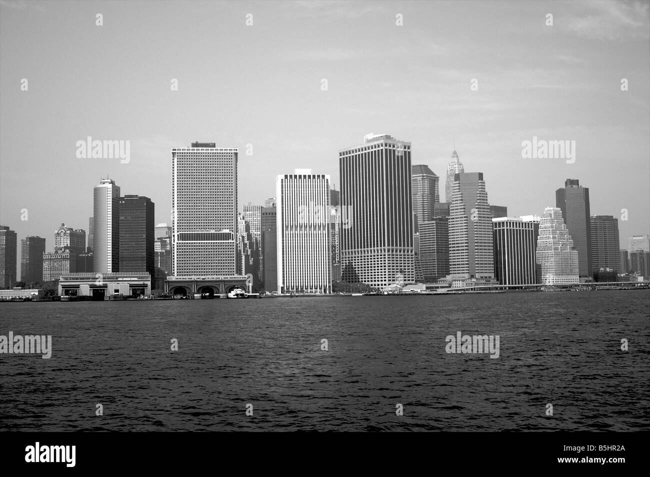 Black and white photograph of Manhattan Skyline Stock Photo - Alamy