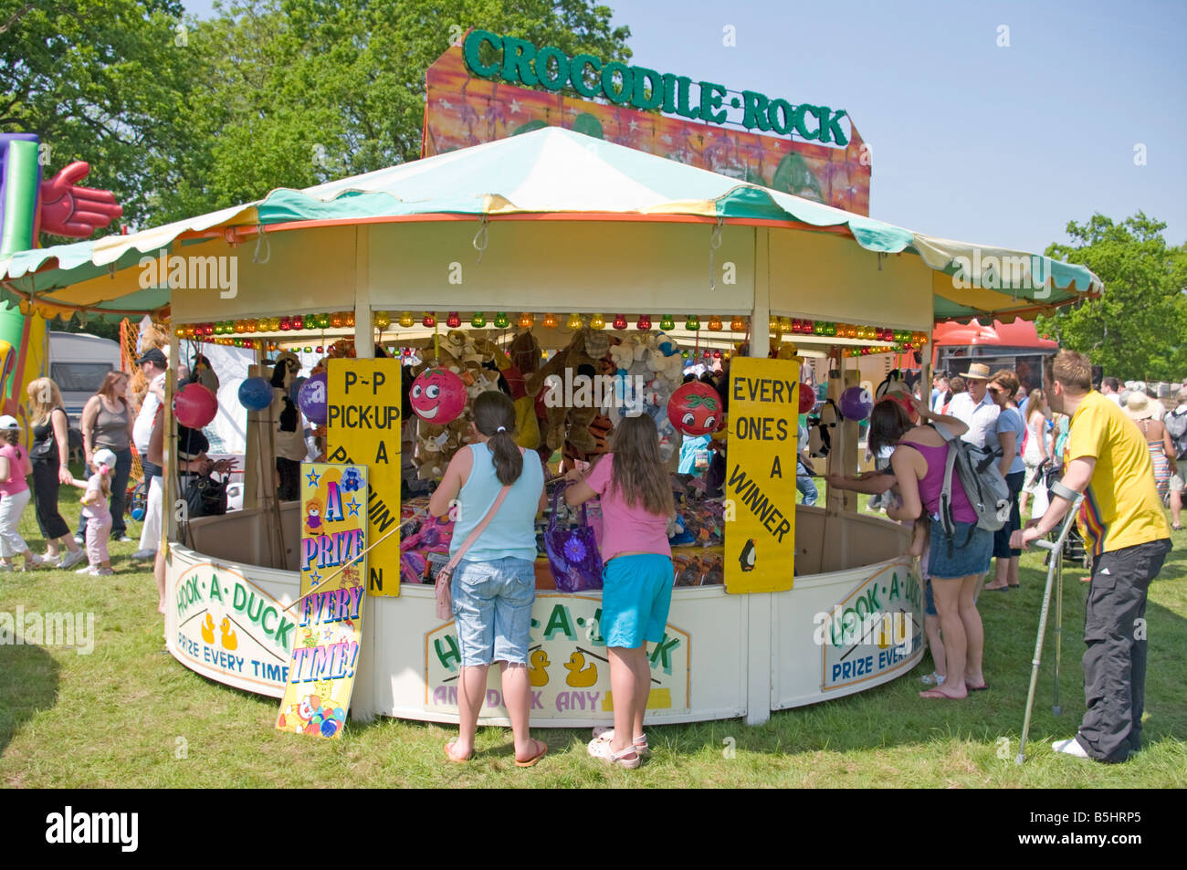 Cow Pie Rally Hook a Duck Stall summer village fete Cowpie Rally Betchworth Surrey uk ...