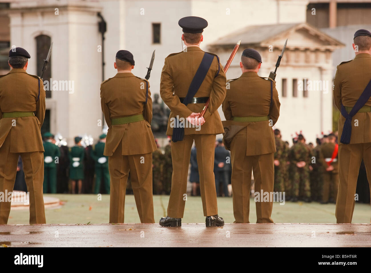 Honour Guard at Remembrance day service in Birmingham. Stock Photo