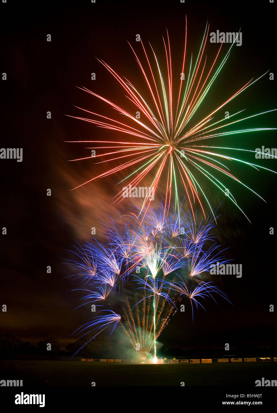 Fireworks display for Guy Fawkes Stock Photo