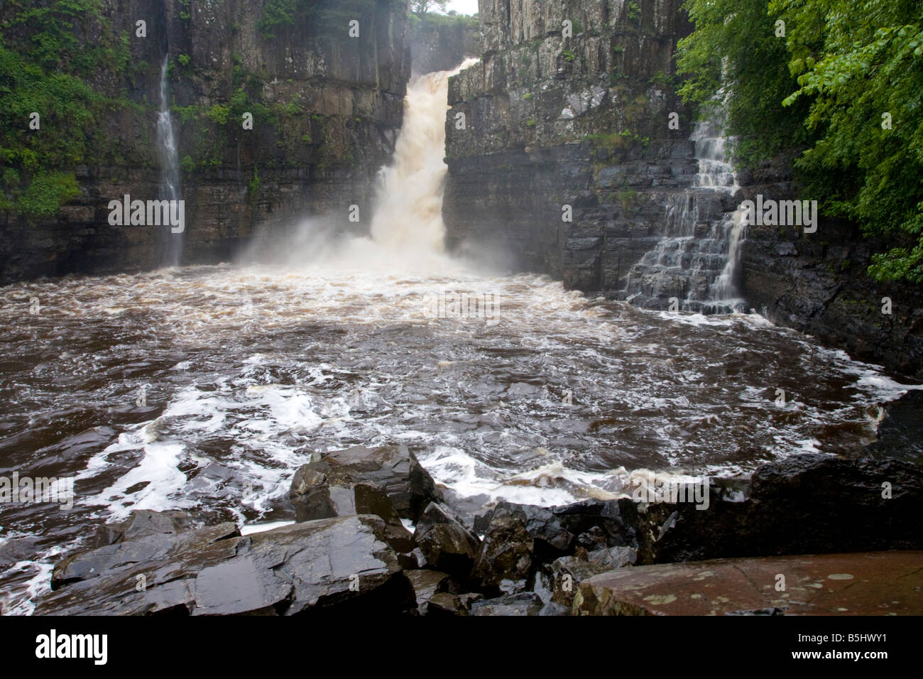 High Force Waterfall County Durham UK Stock Photo