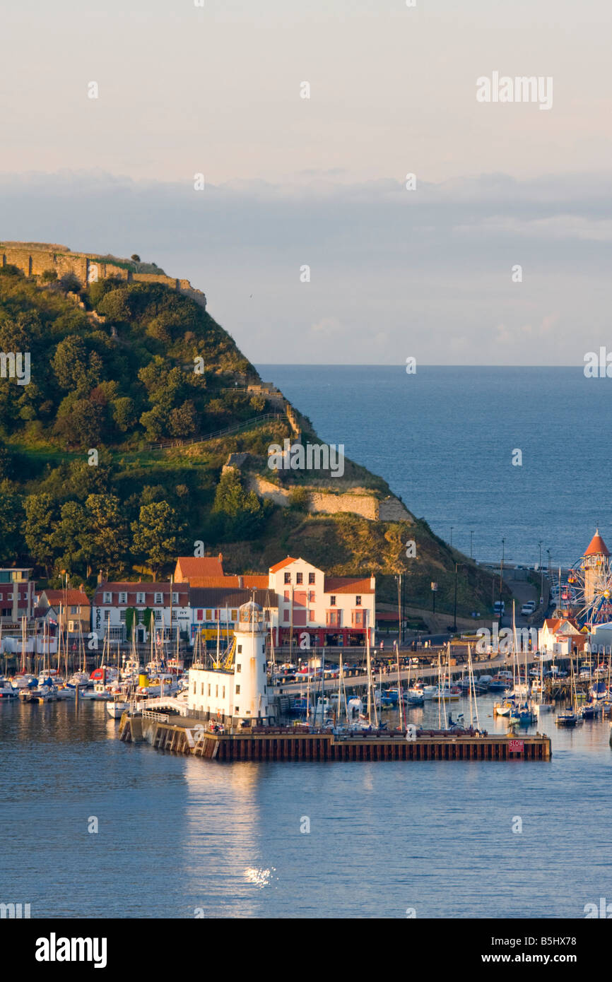 Fishing boats in the harbour Scarborough UK Stock Photo