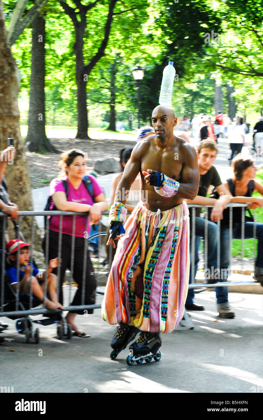 New york central park roller skating hires stock photography and