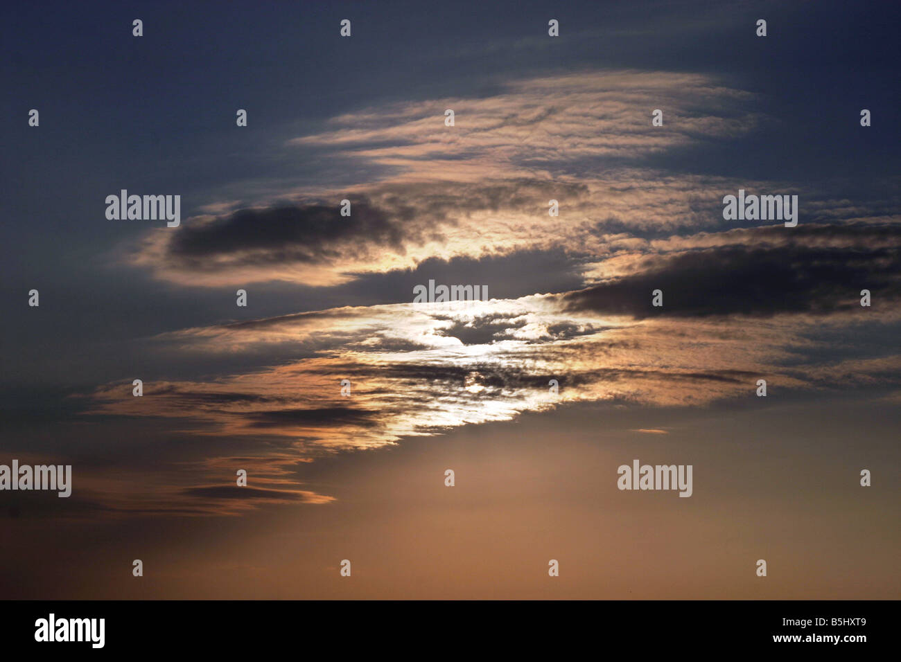 Weird clouds cornwall Stock Photo