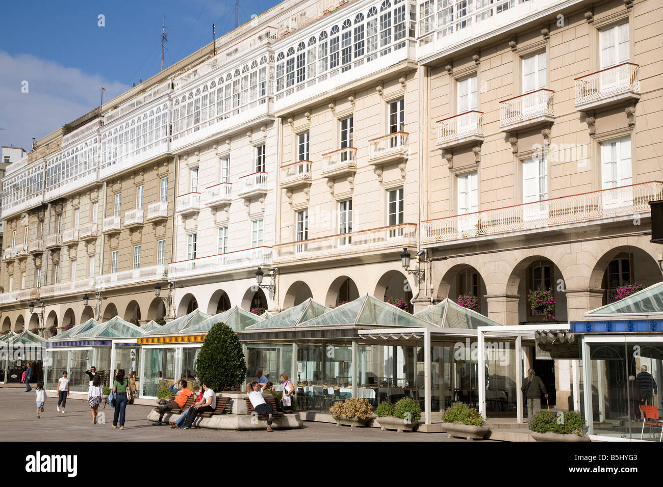 Plaza de Maria Pita Square, La Coruna, Galicia, Spain Stock Photo Alamy