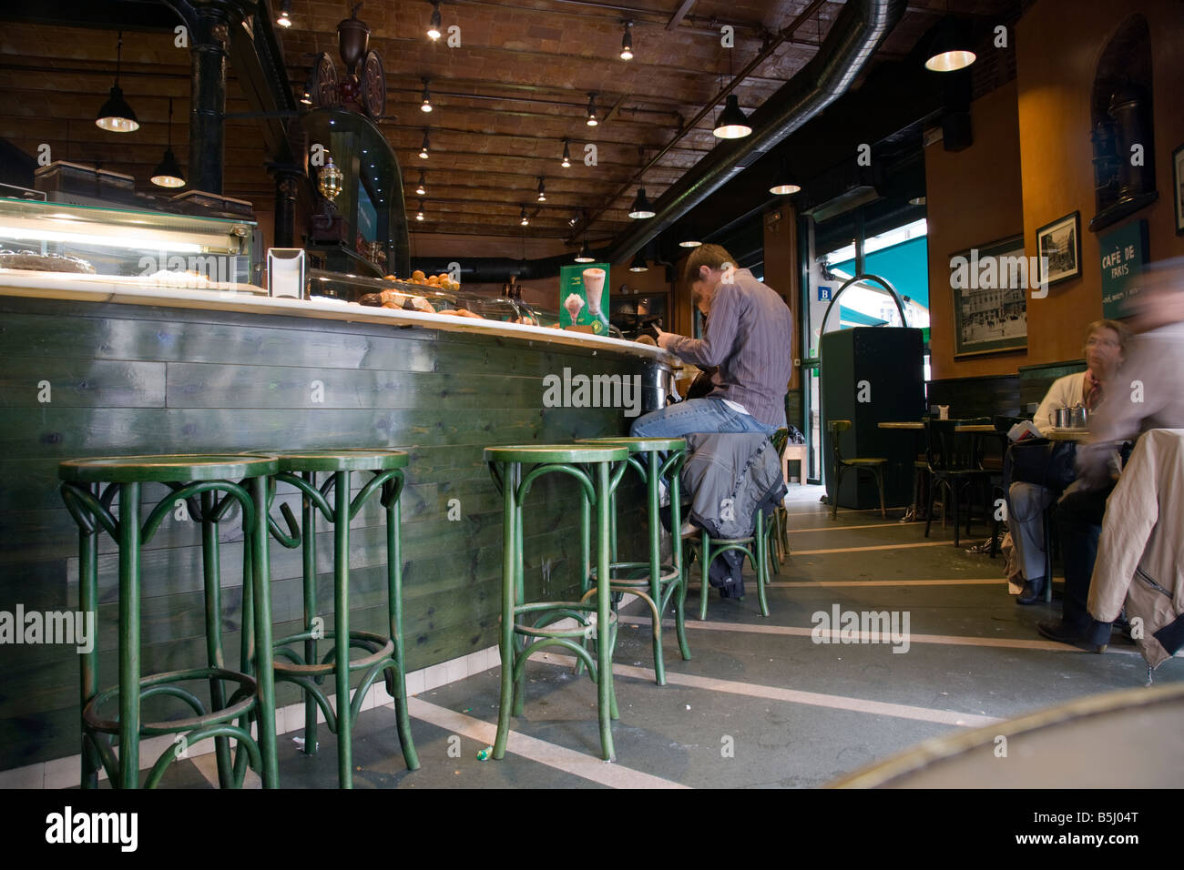 Coffee shop in Barri Gotic Barcelona Spain Stock Photo Alamy