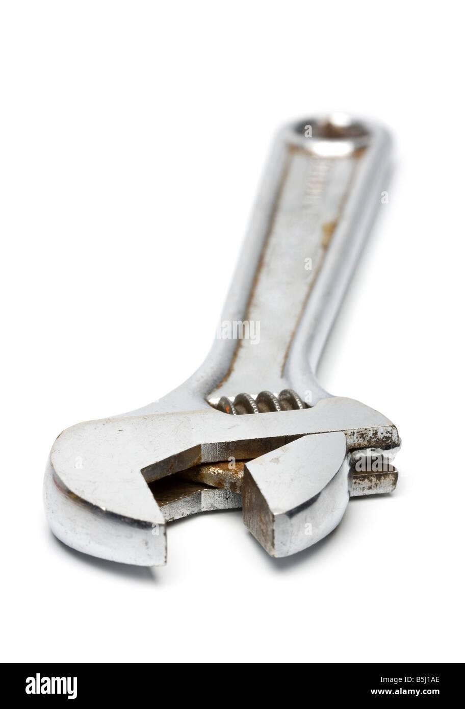 useful bricolage monkey wrench tool isolated on white bakcground Stock Photo