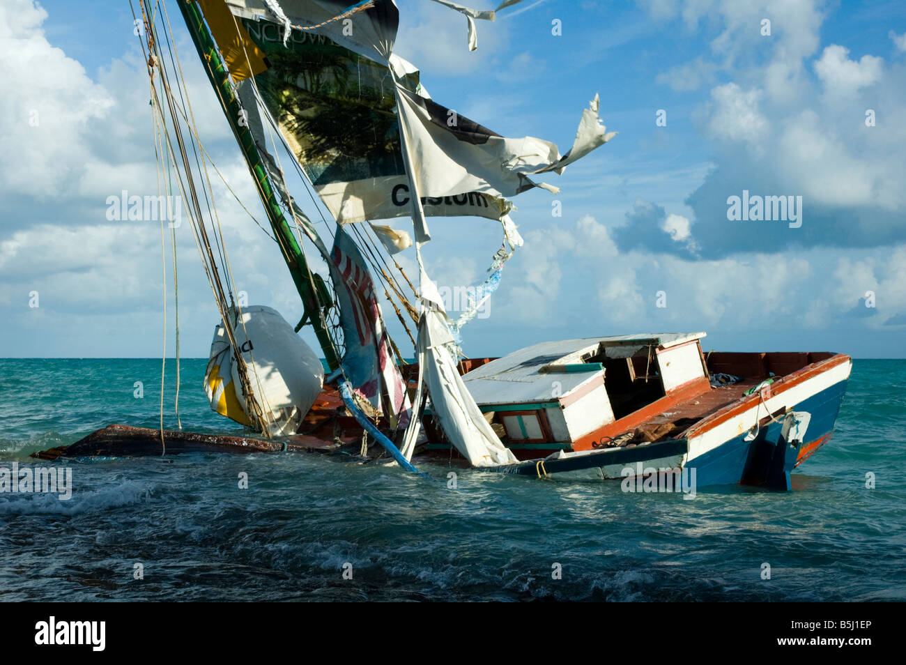 Wrecked Sailboat, Nassau, Bahamas Stock Photo Alamy