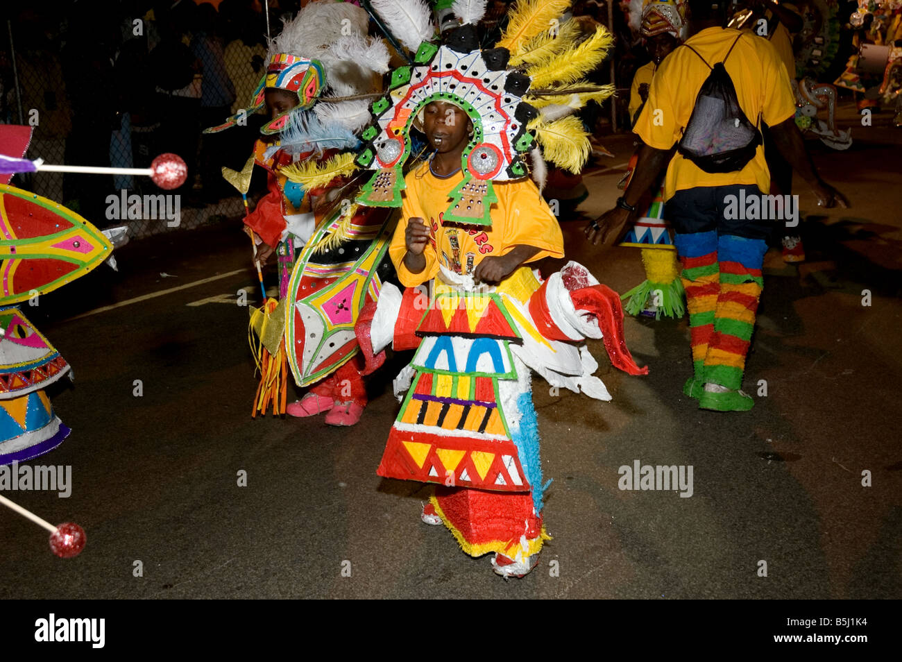 Children dancing, Junkanoo, Boxing Day Parade, Nassau, Bahamas Stock
