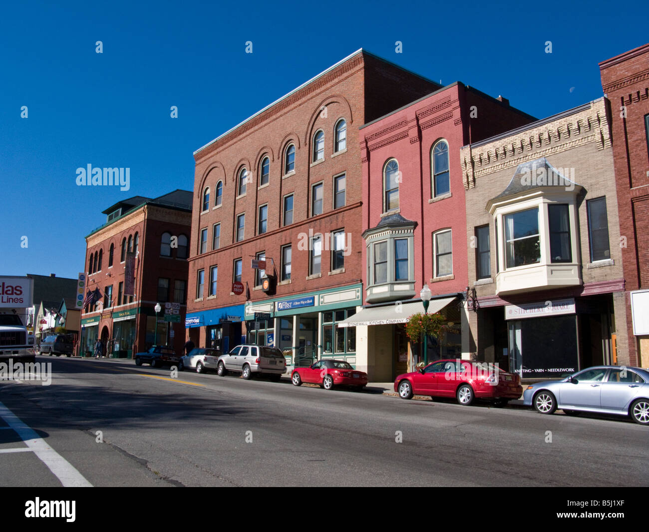 Main street Camden Maine Stock Photo Alamy