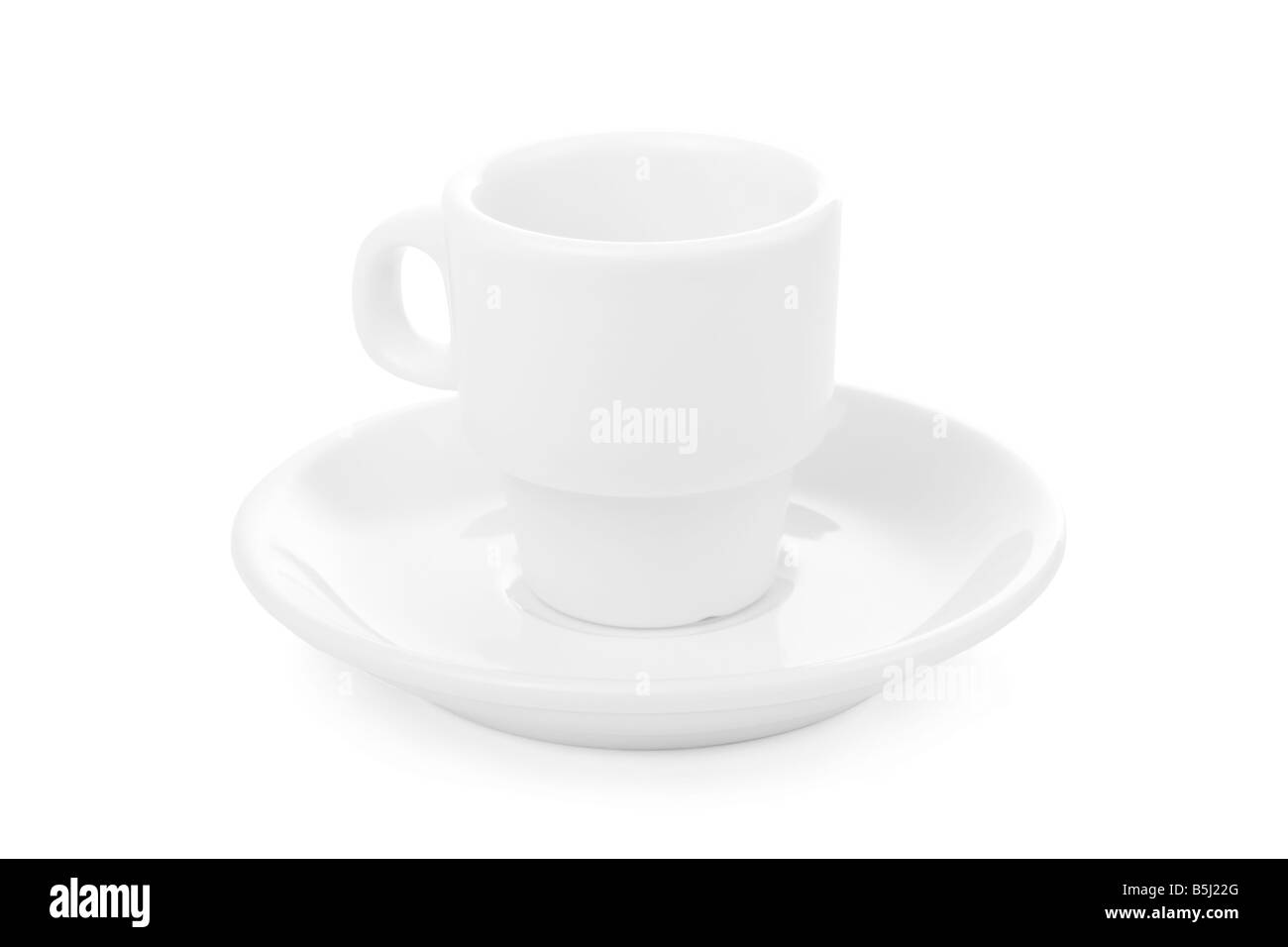 Coffee cup and saucer isolated on white background Stock Photo Alamy