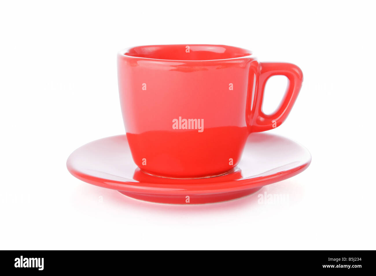 Coffee cup and saucer isolated on white background Stock Photo - Alamy