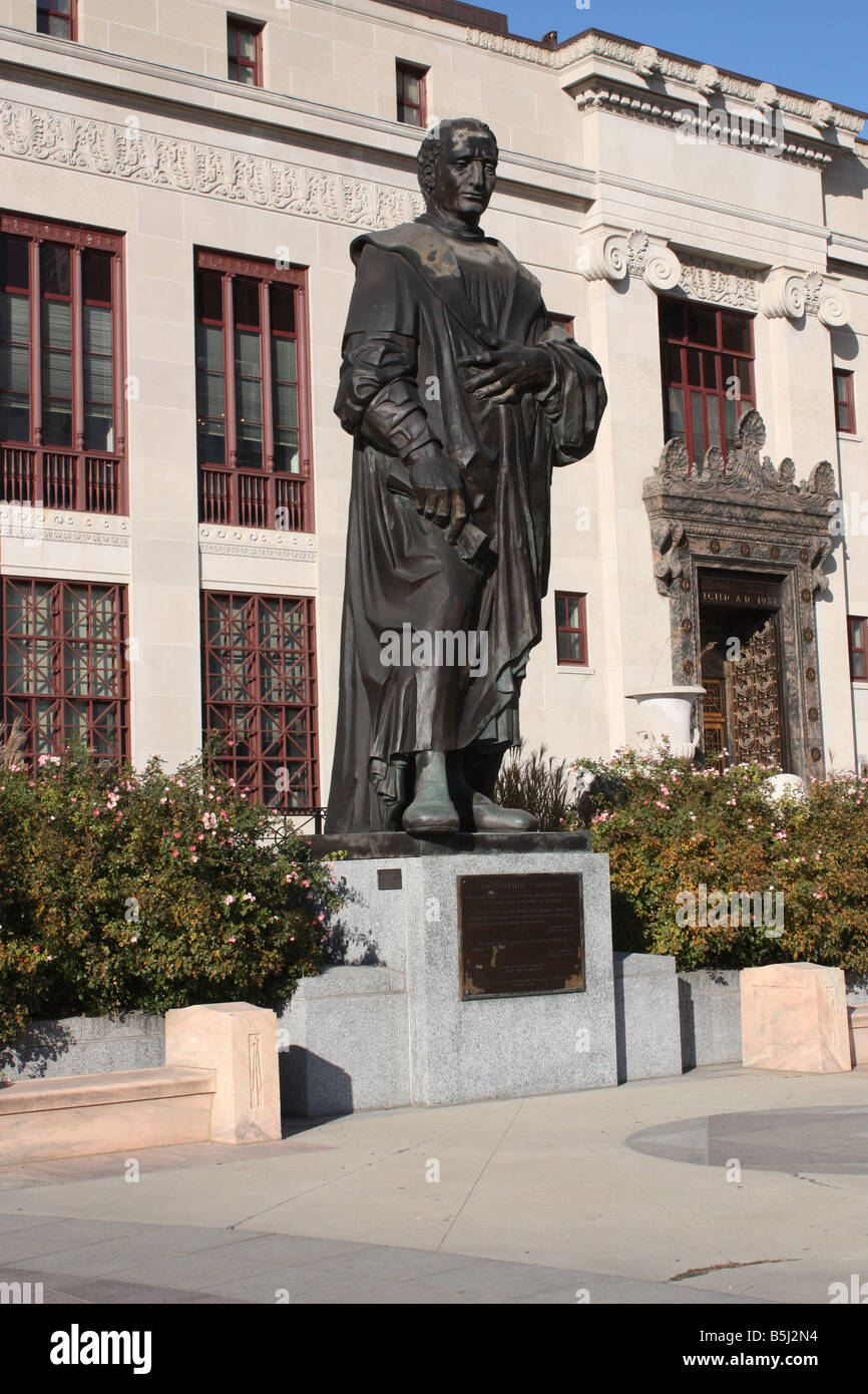 Statue of Chistopher Columbus, Italian Navigator, Columbus Ohio Stock Photo