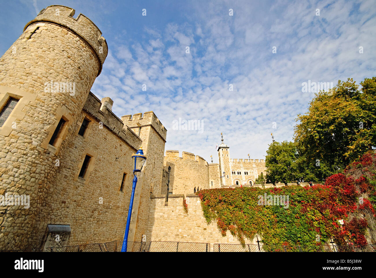 LONDON, UK - Exterior fortifications around the Tower of London Stock Photo