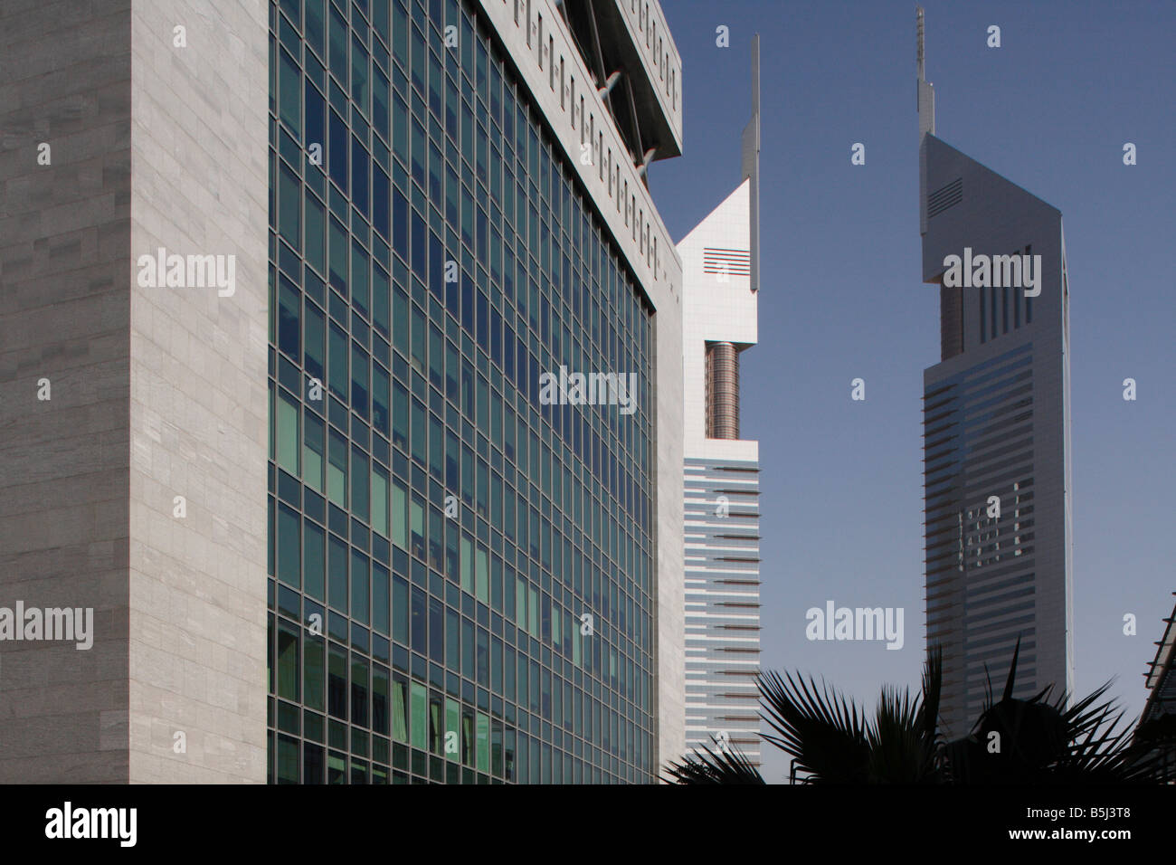 MODERN ARCHITECTURE AND EMIRATES TOWERS, DUBAI Stock Photo - Alamy