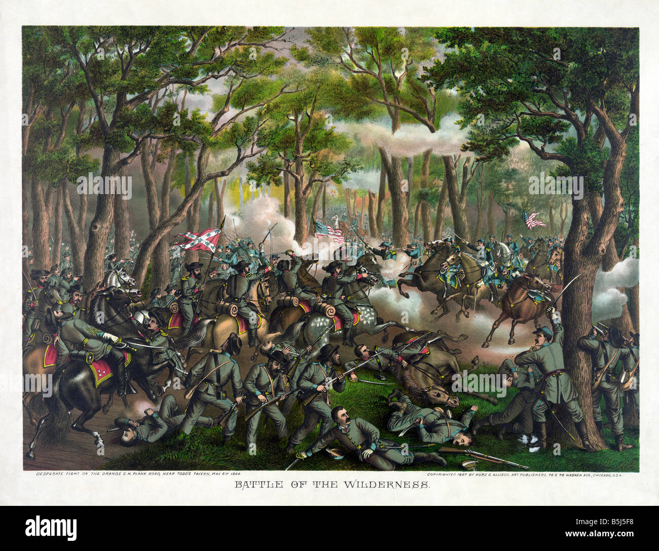 The Battle of the Wilderness, fought May 5–7, 1864 Stock Photo