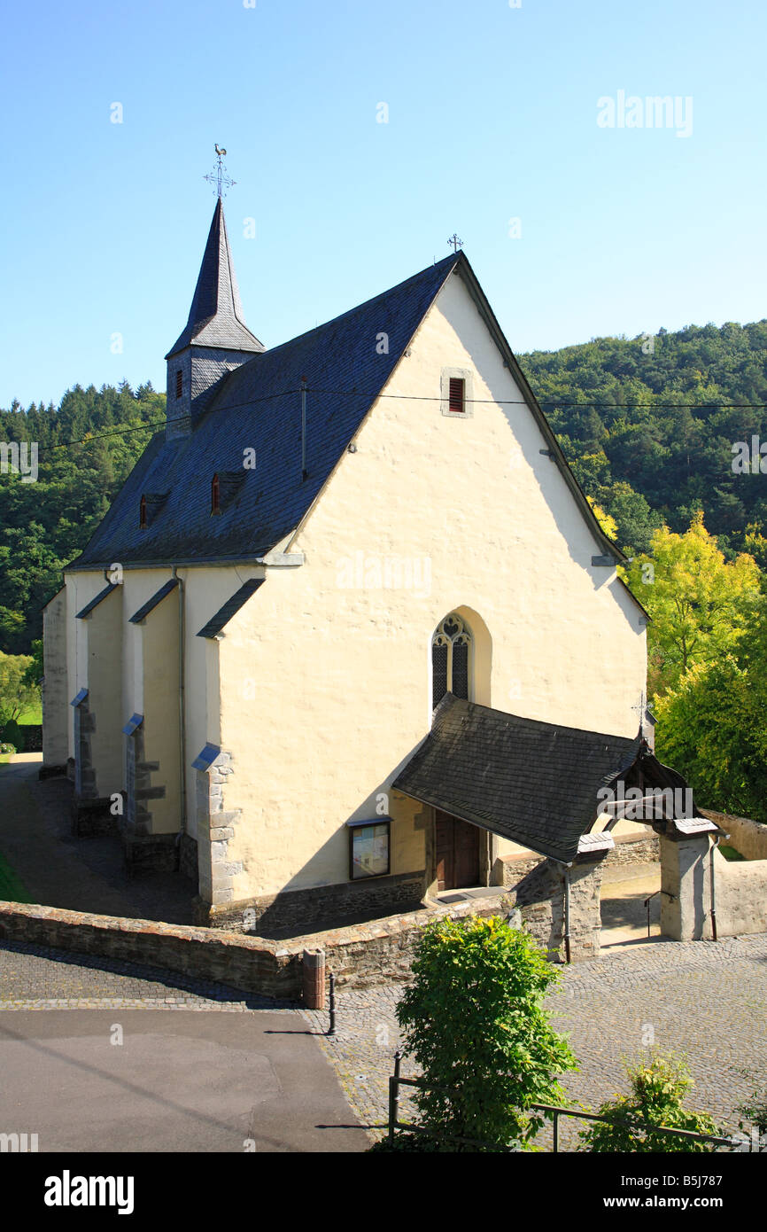 Wallfahrtskirche im Dorf Wirzenborn, Montabaur, Naturpark Nassau, Westerwald, Rheinland-Pfalz Stock Photo