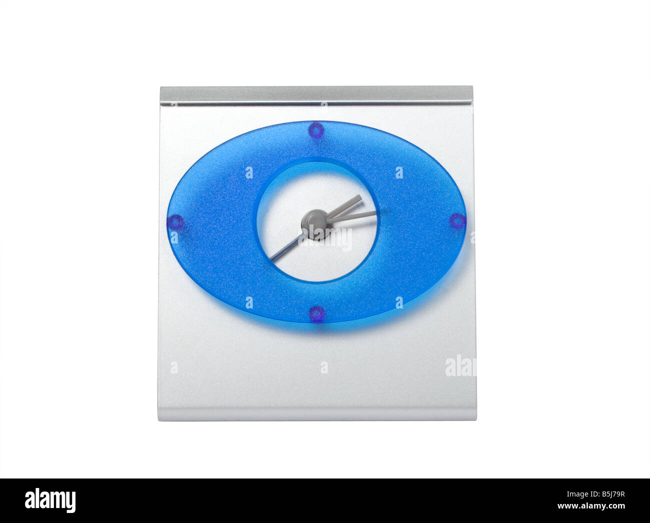 Clock on Isolated White Background Stock Photo - Alamy
