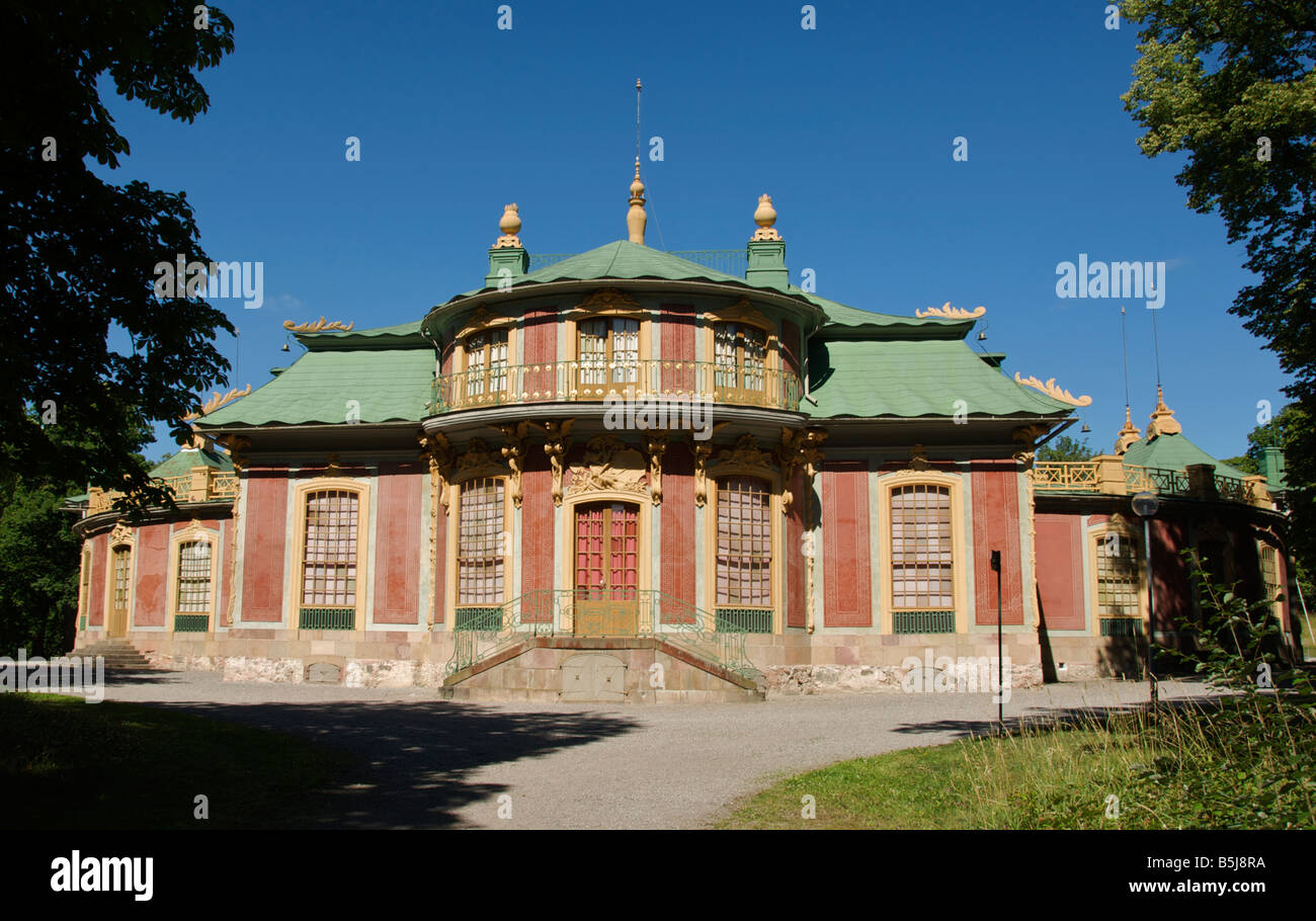 Chinese Pavillion Drottningholm Palace near Stockholm Sweden Stock Photo