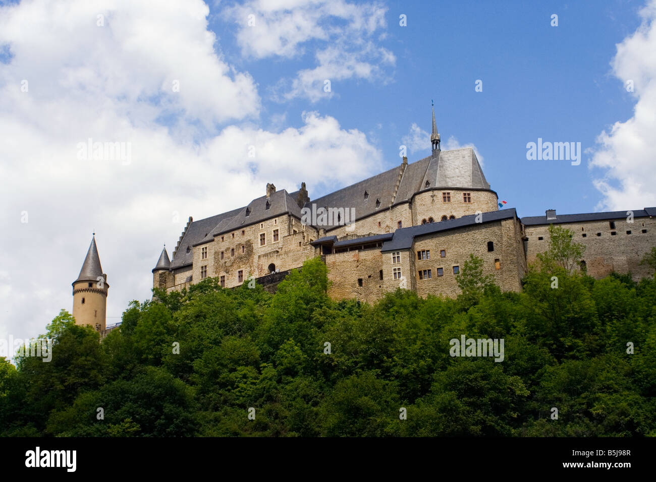 Castle in Vianden Luxembourg june 2006 Stock Photo